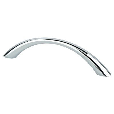 Contemporary Advantage Four Aluminum Polished Chrome Cabinet Pull  1