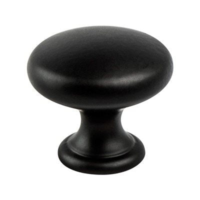 Contemporary Advantage Four Aluminum Matte Black Cabinet Knob  1