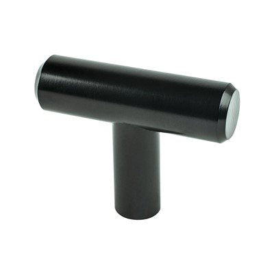 Transitional Advantage Two Steel Black Cabinet Knob  1