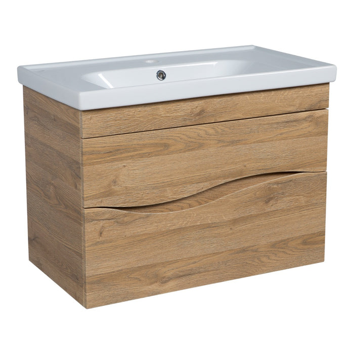 Wave Wood Teak Natural Bathroom Vanity Teak Natural 1