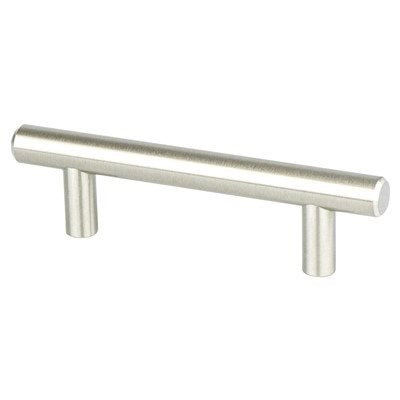 Transitional Advantage Two Steel Brushed Nickel Cabinet Pull  3