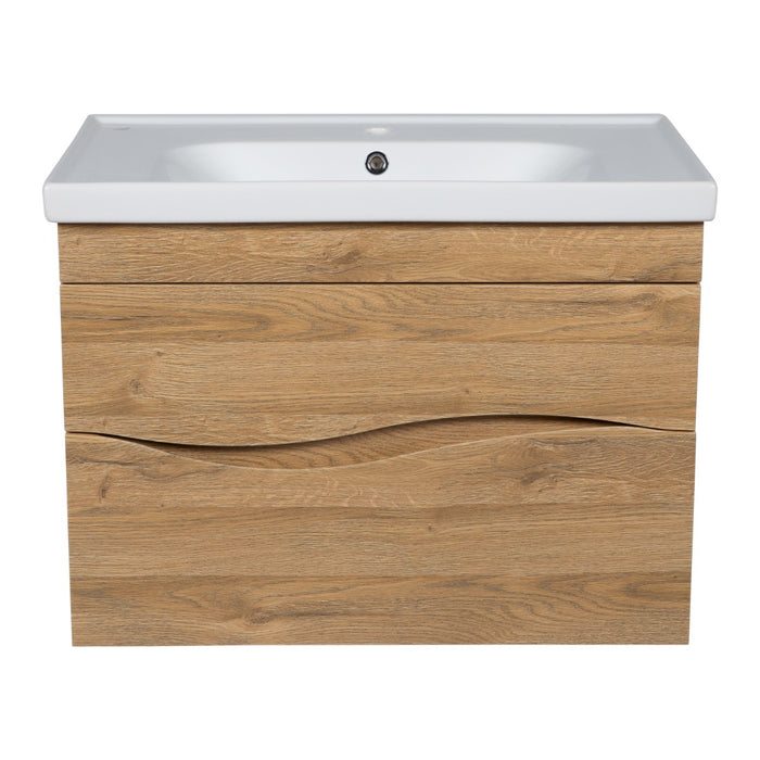 Wave Wood Teak Natural Bathroom Vanity Teak Natural 5
