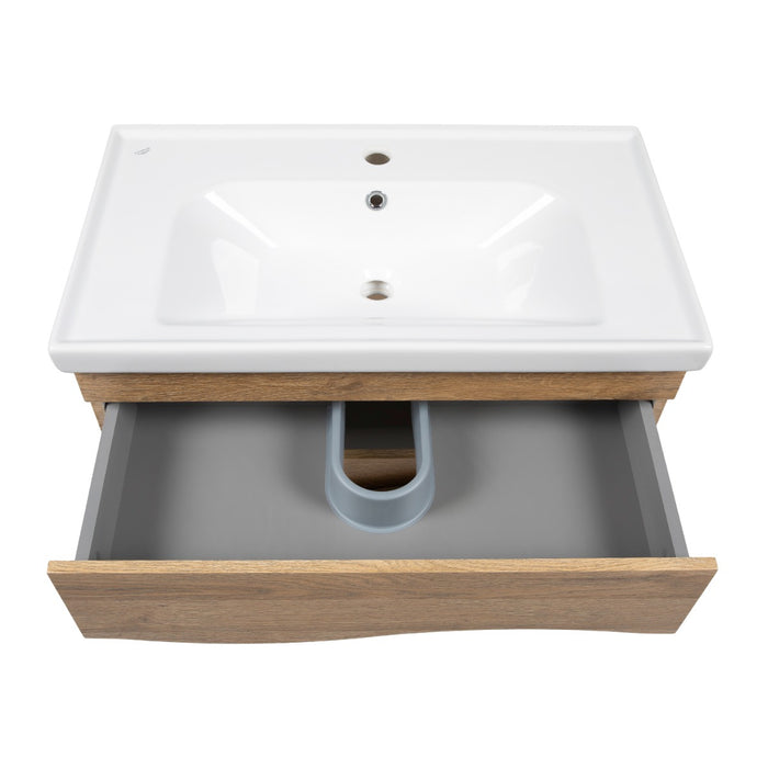 Wave Wood Teak Natural Bathroom Vanity Teak Natural 6