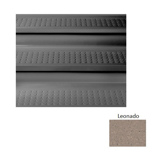 Leonado Raised Circles Rubber Stair Tread with Riser 1