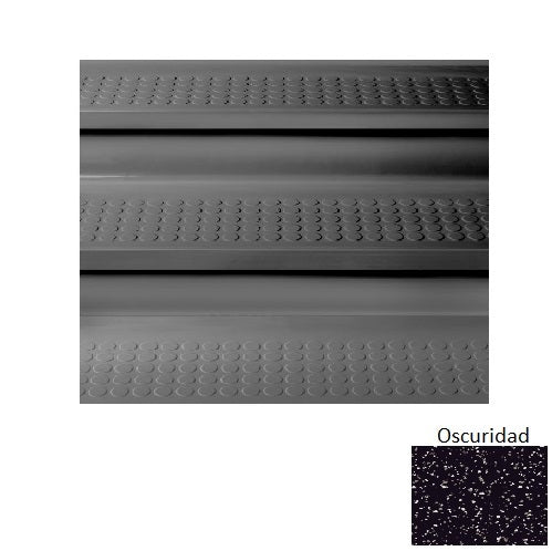 Oscuridad Raised Circles Rubber Stair Tread with Riser 1