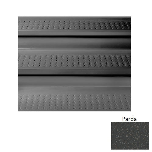 Parda Raised Circles Rubber Stair Tread with Riser 1