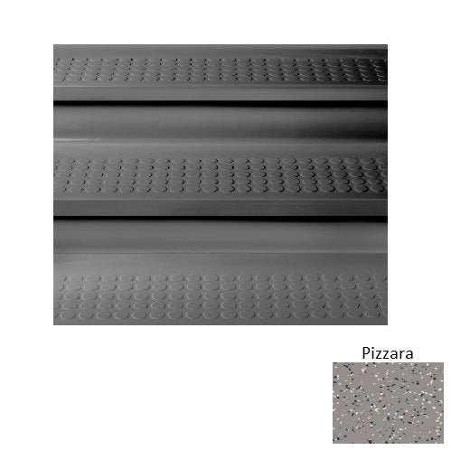 Pizarra Raised Circles Rubber Stair Tread with Riser 1
