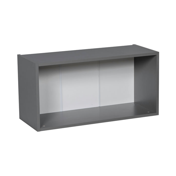 Wallkitchens Wood Grey  Wall Cabinet Grey 1