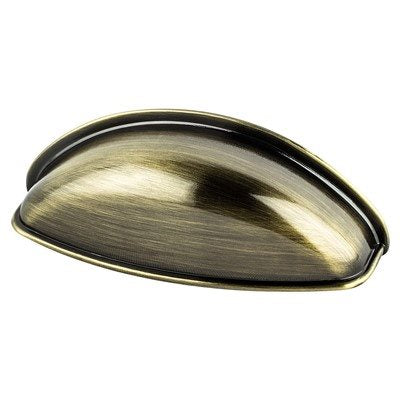 Euro Moderno Zinc Brushed Antique Brass Cup Pull  1