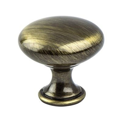 Euro Moderno Zinc Brushed Antique Brass Cabinet Knob  1