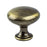 Euro Moderno Zinc Brushed Antique Brass Cabinet Knob  1