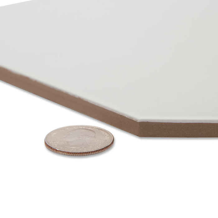 Vaudeville Porcelain Octagon Nacar with Taco Antracita Tile Matte 9
