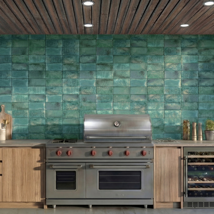 Atelier Porcelain Volcan Green Tile Mixed 6