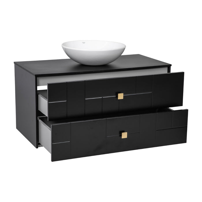 Dune Wood Black Matte Bathroom Vanity Black Matte 3