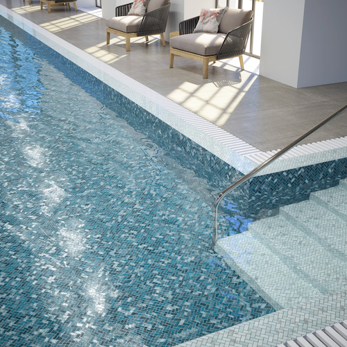 Pool By Jeffrey Court Mosaic Multi Finish Glass