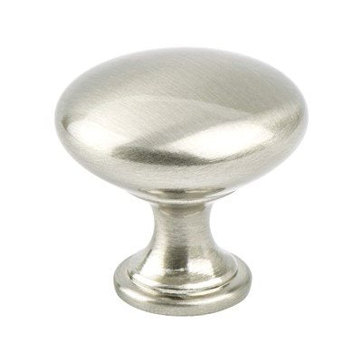 Euro Moderno Zinc Brushed Nickel Cabinet Knob  1