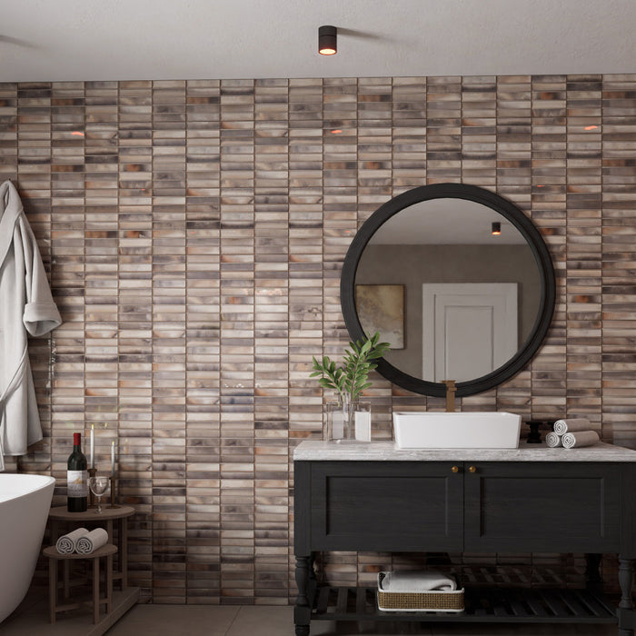Borealis Ceramic Greige Tile Glossy 13