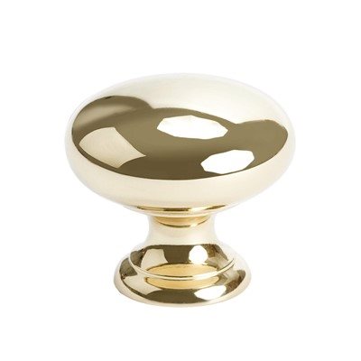 Plymouth Zinc Polished Brass Cabinet Knob  1