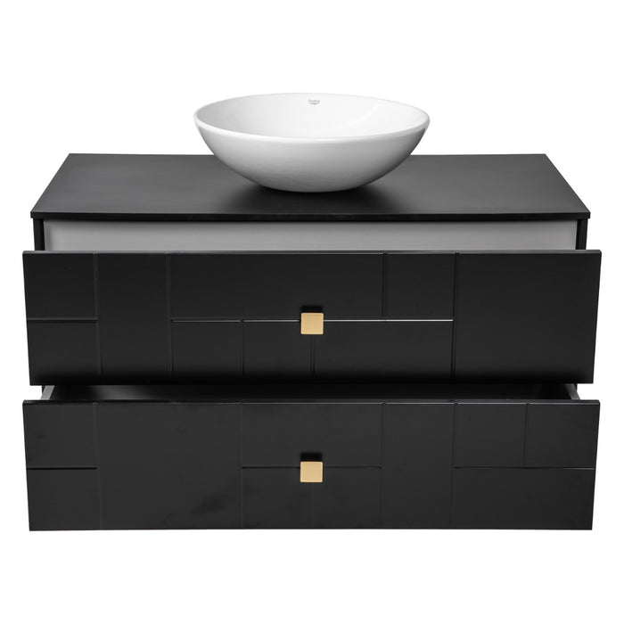 Dune Wood Black Matte Bathroom Vanity Black Matte 4