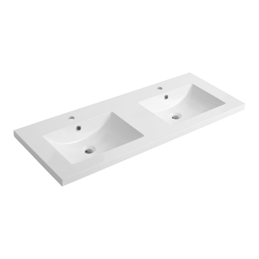 Resin White Bathroom Sink White 1