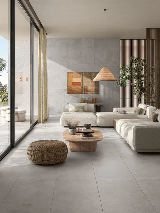 Alba Porcelain Silver Tile Matte 2