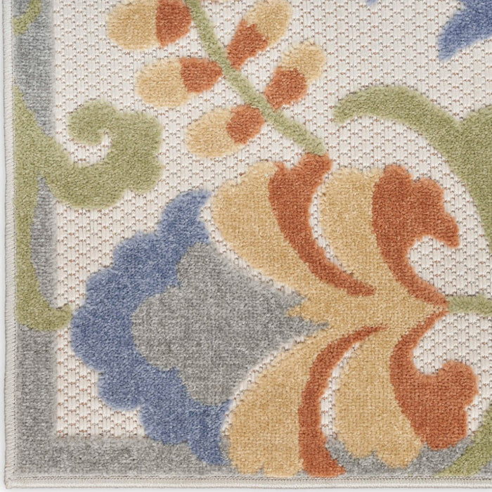 Aloha Ivory Blue Polypropylene & Polyester IVBLU