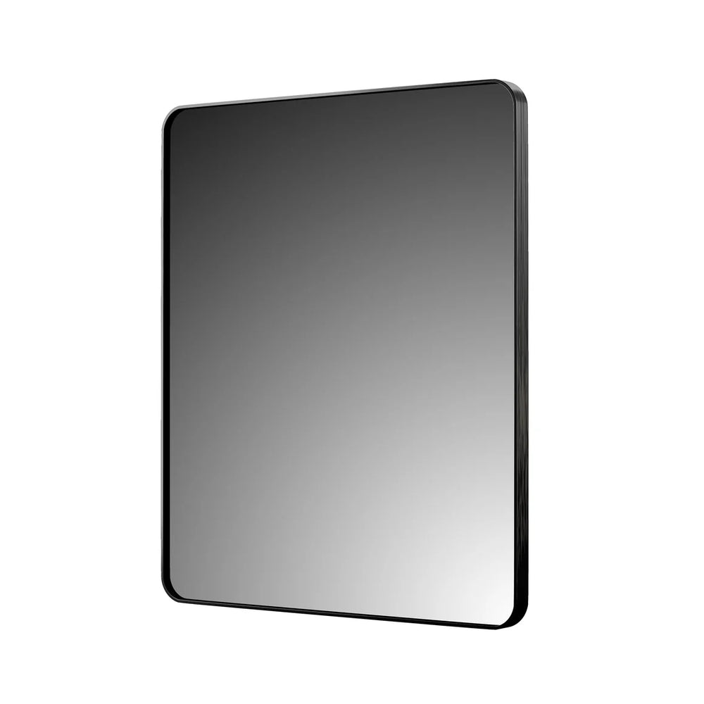 Aluminum Brushed Black Bathroom Mirror Brushed Black 1