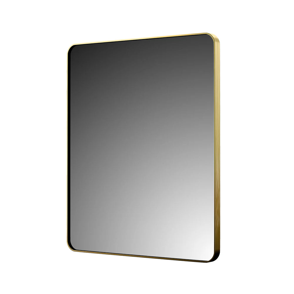 Aluminum Brushed Gold Bathroom Mirror Brushed Gold 1