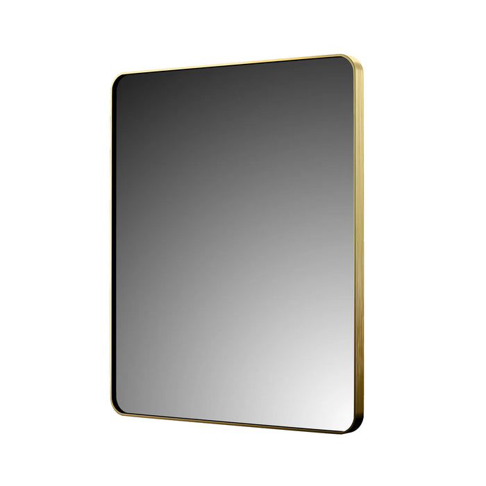 Aluminum Brushed Gold Bathroom Mirror Brushed Gold 1