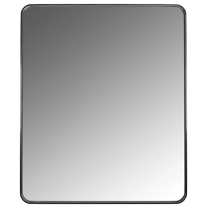 Aluminum Brushed Black Bathroom Mirror Brushed Black 2