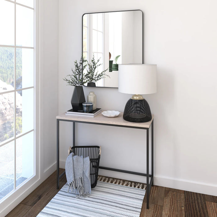 Aluminum Brushed Black Bathroom Mirror Brushed Black 5