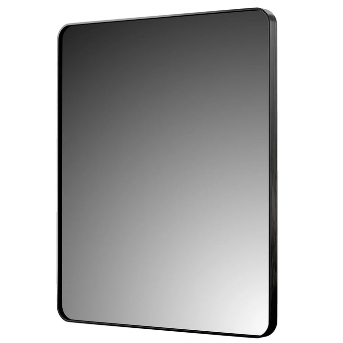 Aluminum Brushed Black Bathroom Mirror Brushed Black 1