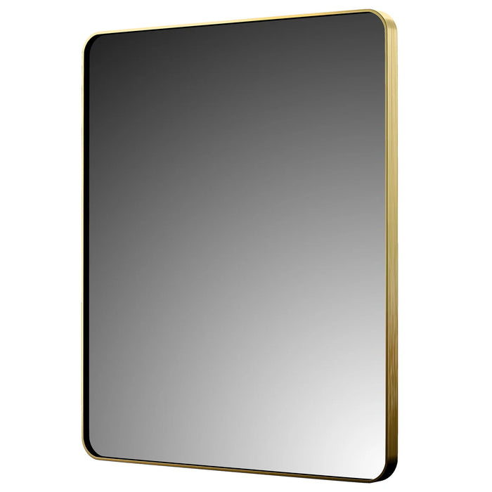 Aluminum Brushed Gold Bathroom Mirror Brushed Gold 1