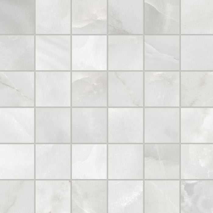 Full Sheet Sample - La Marca Onyx Nuvolato Porcelain Mosaic - 2" x 2" Matte