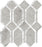 Full Sheet Sample - La Marca Paradiso Argento Modella Porcelain Mosaic - 11.75" x 13.75" Polished