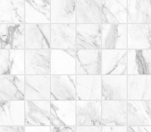 Full Sheet Sample - La Marca Statuarietto Porcelain Mosaic - 2" x 2" Matte