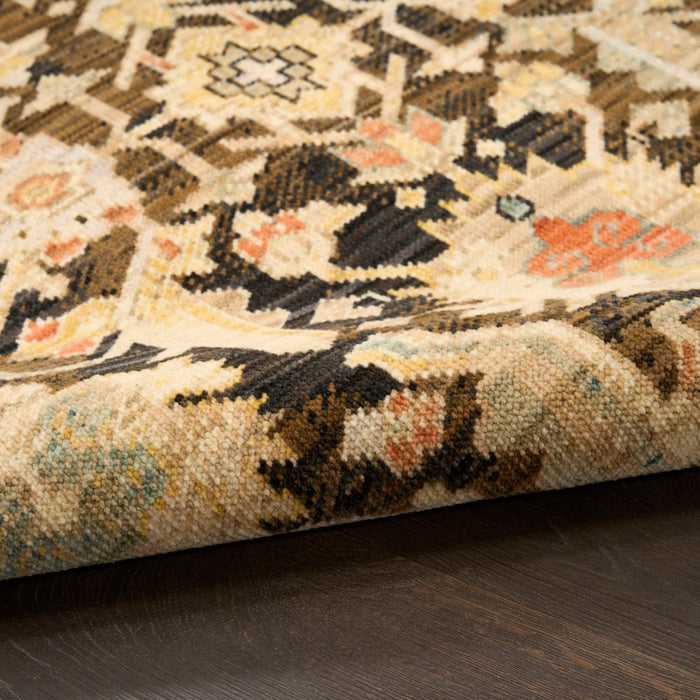 Antique Bloom Wool Blend  Mocha Multicolor