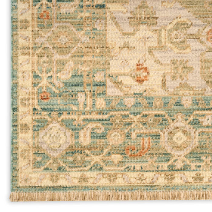 Antique Bloom Teal  Wool Blend