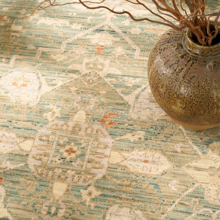 Antique Bloom Teal  Wool Blend ANB03
