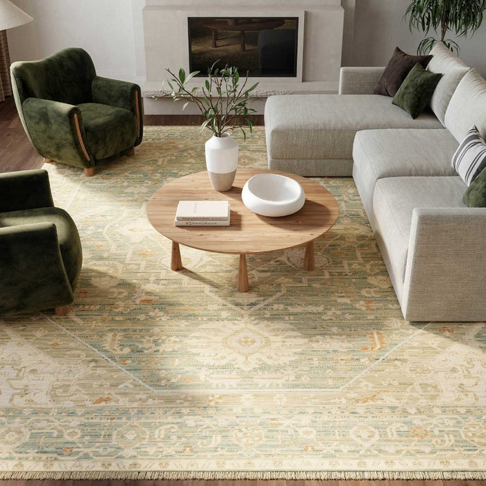 Antique Bloom Wool Blend Teal ANB03 