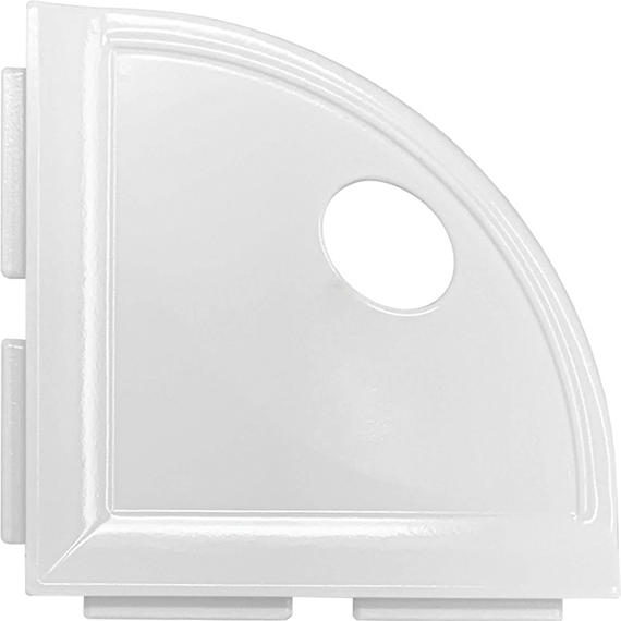 Bathroom Accessories Resin & Ceramic Frost White CN09 Corner Shelf Glossy 1