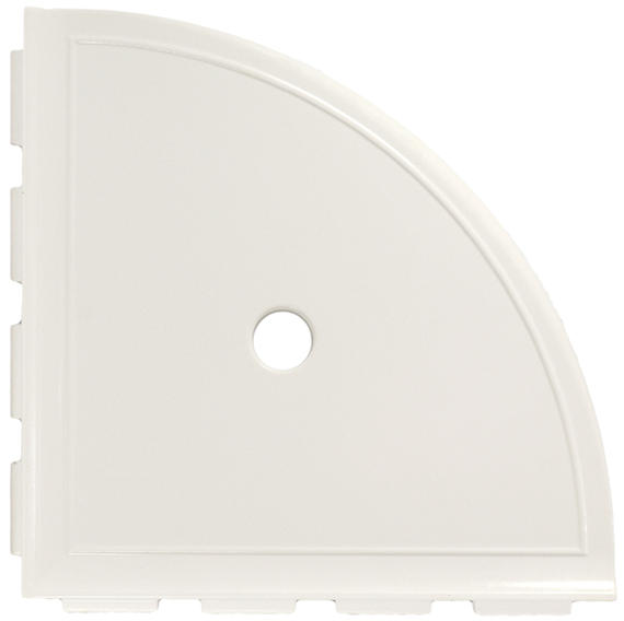 Bathroom Accessories Resin & Ceramic White Gloss CN10 Corner Shelf Glossy 1