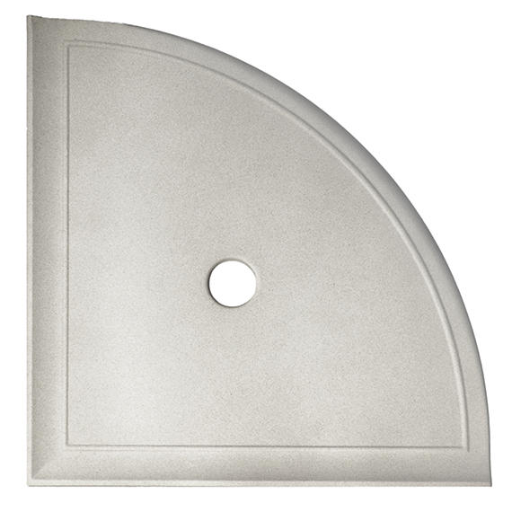 Bathroom Accessories Resin & Ceramic Gray CN13 Corner Shelf Flat Back Matte 1