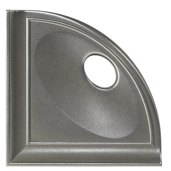 Bathroom Accessories Metal Stainless CN14 Corner Shelf Flat Back Satin 1