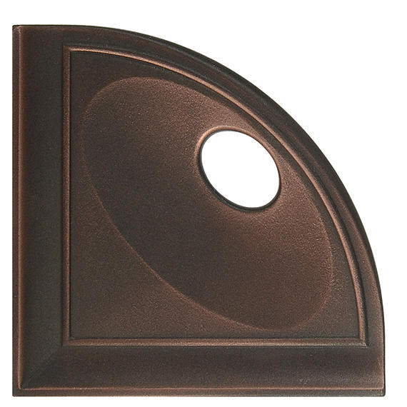Bathroom Accessories Metal Oil Rubbed Brnz CN15 Corner Shelf Flat Back Satin 1