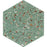 Aquaterra Green Shell Mosaic - Hexagon