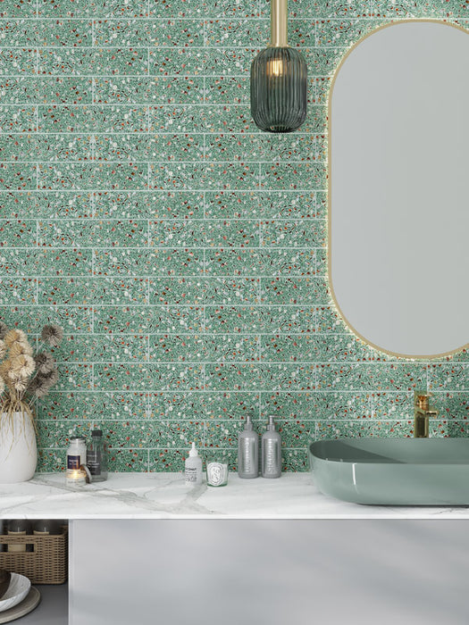 Aquaterra Green Shell Mosaic - Brick