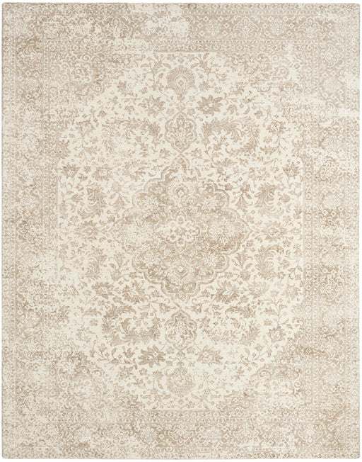 Azalea Ivory Beige AZA01 Wool Blend Farmhouse Area Rug - 2 Ft x 10 Ft