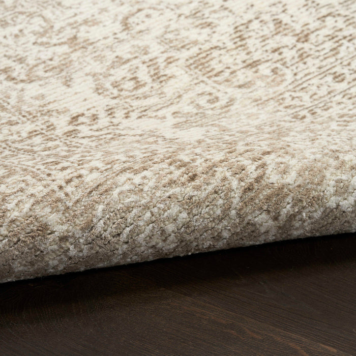 Azalea Ivory Beige AZA01 Wool Blend Farmhouse Area Rug - 2 Ft x 10 Ft