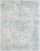 Azalea Ivory Blue AZA01 Wool Blend Farmhouse Area Rug - 2 Ft x 10 Ft
